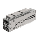2343246-2 Connector 76 Position Receptacle with Cage, Ganged (2x1) with Heat Sink QSFP-DD Press-Fit Through Hole, Right Angle, RoHs