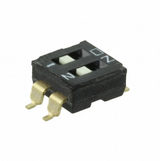 A6S-2101-H Dip Switch SPST 2 Position Surface Mount Slide (Standard) Actuator 25mA 24VDC, RoHs