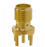 142-0701-201 SMA Connector Jack, Female Socket 50 Ohms Through Hole Solder