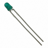 Pack of 10  HLMP-1503-D0002  LED Green 2.1V Radial