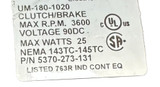 5370-273-273    Clutch Brake Max R.P.M 3600, V90DC, Max Watts 25, UM 50-1020-C, Comes with hardware