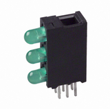 Pack of 4 5693F5_5_5-A LED CBI 3MM 3X1 Green RA