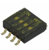 416131160804 Dip Switch SPST 4 Position Surface Mount Slide (Standard) Actuator 25mA 24VDC