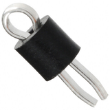 Pack of 5 5006 Test Point Black PC, Compact Phosphor Bronze Silver Plating Through Hole Mounting Type