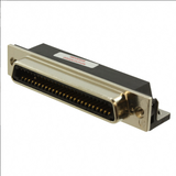 553813-4 Connector Receptacle 50 Position Panel Mount, Through Hole, Right Angle Solder
