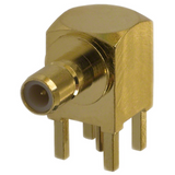 142146   Connector SMB 50Ohm Solder RA Thru-Hole RCP Gold, RoHS