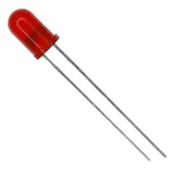 Pack of 10  TLUR6401  LED Red diffused 5mm 640nm T-1 3/4 Radial
