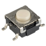 Pack of 12  B3S-1000  Switch Tactile N.O. SPST Round Button Gull Wing 0.05A 24VDC 500000Cycle 1.57N SMD: Cut Tape