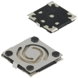 KMX211G   Switch Tactile N.O. SPST Flush Button Gull Wing 0.05A 32VDC 0.5VA 250000Cycles 1.6N SMD, RoHS