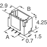 Pack of 5  BM05B-SRSS-G-TB(LF)(SN)  Connector Header 5 position 1.00mm Surface Mount Natural :Rohs, Cut Tape
