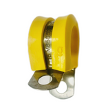 M85052/1-8  Crescent Steel Yellow Nitrile Rubber Clamp, Loop, Military Specification