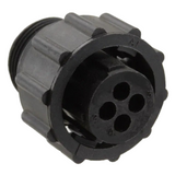 206516-1   Circular  4 Position Connector Plug Housing Free Hanging (In-Line) Coupling Nut