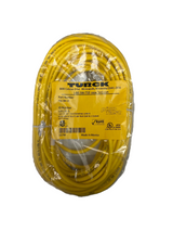 PSG3M-10  Cordset, M8 Male to Cut-end, Yellow, 3 cond., 10 meters, PVC