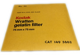 1495662  Kodak Wratten gelatin filter 75mm x 75mm No.33