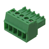 1840395  5 Position Terminal Block Plug, Female Sockets 0.138" (3.50mm) - 180° Free Hanging (In-Line), RoHS