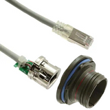 RJFTV72G03100BTX  Modular Cable Jack to Plug 8p8c (RJ45, Ethernet) 0.98' (300.0mm) Double Shielde