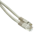 13X6-52150  Shielded Cat6a Gray Copper Ethernet Patch Cable, 10 Gigabit, Snagless/Molded Boot, POE Compliant, 50 foot