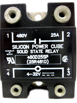 480D25SP  Cube Solid State Relay, Silicon Power 480V, 25A