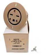 AH5679C   Flanged Outlet 15A 250V 2P 3W GRD, NEMA 6-15R, Listed 947B