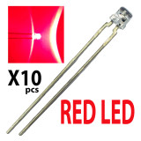 10 Pack of LHK376-S   LED Uni-Color Red 660nm 2-Pin T-1