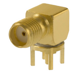 142-0701-301  SMA Connector Jack, Female Socket 50Ohm Through Hole, Right Angle Solder