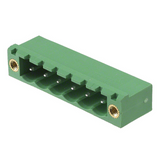 Pack of 2  1924017  Connector 6 Position Terminal Block Header, Male Pins, Shrouded (4 Side) 0.197" (5.00mm) 90°, Right Angle Through Hole :RoHS
