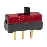 Pack of 4 SS12SDP4 Switch Slide ON None ON SPDT Top Slide 0.1A 28VAC 28VDC 0.4VA 10000Cycles PC Pins Thru-Hole, RoHS