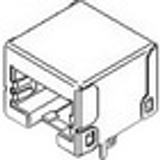 95122-3881  Connector RJ-45 RCP 8 Position 2.54mm Solder RA Thru-Hole 8 Terminal 1 Port Tray Cat 3