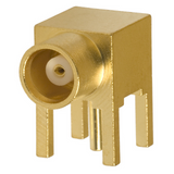 Pack of 2  133-3701-301  MCX Connector Jack, Female Socket 50 Ohms Through Hole, Right Angle Solder :RoHS
