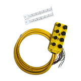 1201140067  Multi-port Interconnect System 8 Port PNP 2 Meter Yellow PVC Cord BTY801P-FBE-02