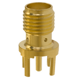 Pack of 6  142-0701-201  Conn SMA 50Ohm Solder ST Thru-Hole RCP Gold Over Nickel Over Copper :RoHS