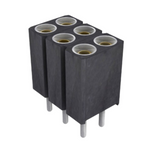 Pack of 4 803-87-006-10-001101  Connector 6 Position Socket 0.100" (2.54mm) Through Hole Gold