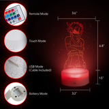 My Hero Academia 3D Night Light Japanese anime figure Demon Slayer theme 5 characters Nightlight