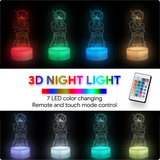 My Hero Academia 3D Night Light Japanese anime figure Demon Slayer theme 5 characters Nightlight