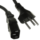 378001-E01   Power Cord Black SEV 1011, 8.20' (2.50m) 3 pos To IEC 320-C13 H05VV-F