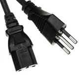 381002-D01  Power Cord Black CEI 23-50 To IEC 320-C13 H05VV-F, 8.20' (2.50m)