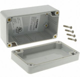 PN-1322   Box Plastic, Polycarbonate Gray Cover Included 4.528" L x 2.559" W (115.01mm x 65.00mm) X 2.165" (55.00mm) : RoHS