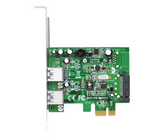 JU-P20612-S1  Dual Profile Adapter, 2Port USB 3.0 PCIE 5GBPS,  RoHS