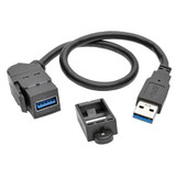 U324-001-KPA-BK   USB Cable 5Gbps (USB 3.0, USB 3.x Gen 1, Superspeed) A Female to A Male 1.00' (304.8mm) Shielded : RoHS
Image shown is a representation only” below the description.