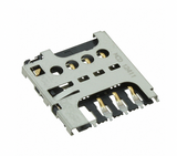 Pack of 4 0787270001 Connector 7 (6 + 1) Position Card Connector Micro SIM Surface Mount, Right Angle Gold