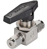 H-800M-SS-L-3/8 Ball Valve 300PSIG@100F 207BAR@37C 0.189' 4.8MM 316SS PFA Stainless steel