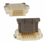 Pack of 2 FH12-6S-0.5SH(55) Connector 6 Position FFC, FPC Connector Contacts, Bottom 0.020" (0.50mm) Surface Mount, Right Angle