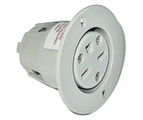 AH5679C   Flanged Outlet, Grey, 15A 250V 2P 3W GRD, NEMA 6-15R, Listed 947B, Boxed