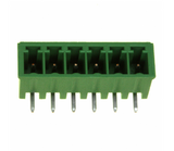 Pack of 5 284513-6 Connector 6 Position Terminal Block Header, Male Pins, Shrouded (4 Side) 0.150" (3.81mm) 90°, Right Angle Through Hole