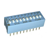 CTS206-10 Dip Switch SPST 10 Position Through Hole Slide (Standard) Actuator 50mA 24VDC