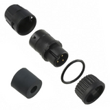 6382-3PG-315 Connector Plug Male Circular 3 Position Gold Solder Cup