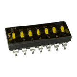 Pack of 4 219-7MST Dip Switch SPST 7 Position Surface Mount Slide (Standard) Actuator 100mA 20VDC, RoHs