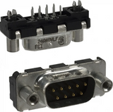 Pack of 5 LD09P24A4GV00LF Connector 9 Position D-Sub Plug, Male Pins, RoHs