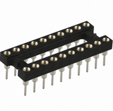 ICO-320-ZSST Connector 20 Position Dip 7.62mm Row Spacing Socket Gold Through Hole