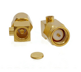 Pack of 6 FC10DSML-B14-3 SMA Right Angle Male Plug for RG405, .085 Semi-Rigid Cable Solder 50ohm Stainless Steel